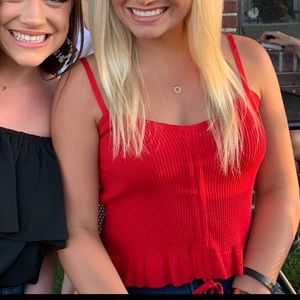 Red tank top by sage the label